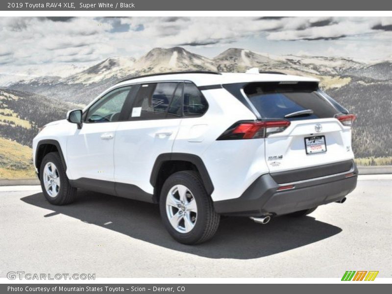 Super White / Black 2019 Toyota RAV4 XLE