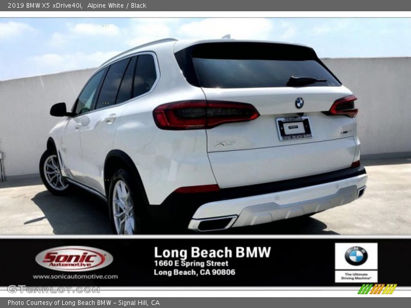 Alpine White / Black 2019 BMW X5 xDrive40i