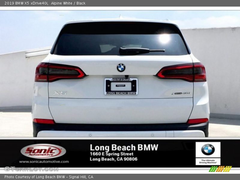 Alpine White / Black 2019 BMW X5 xDrive40i