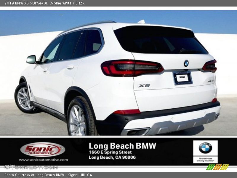 Alpine White / Black 2019 BMW X5 xDrive40i