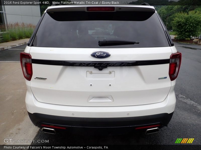 White Platinum Metallic Tri-Coat / Ebony Black 2016 Ford Explorer Sport 4WD