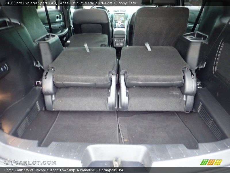 White Platinum Metallic Tri-Coat / Ebony Black 2016 Ford Explorer Sport 4WD