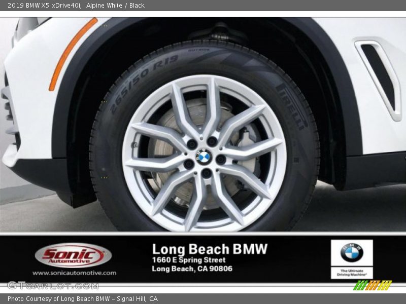 Alpine White / Black 2019 BMW X5 xDrive40i