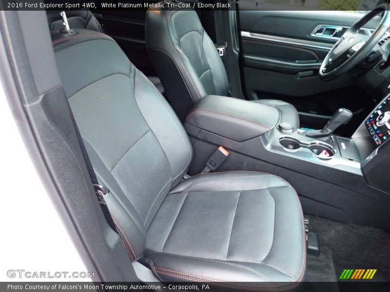 White Platinum Metallic Tri-Coat / Ebony Black 2016 Ford Explorer Sport 4WD