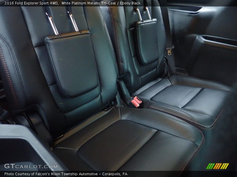 White Platinum Metallic Tri-Coat / Ebony Black 2016 Ford Explorer Sport 4WD