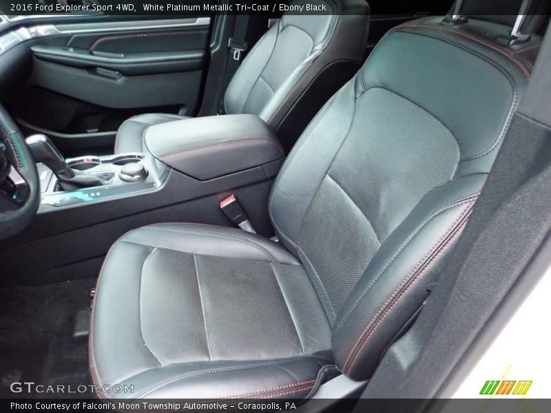White Platinum Metallic Tri-Coat / Ebony Black 2016 Ford Explorer Sport 4WD