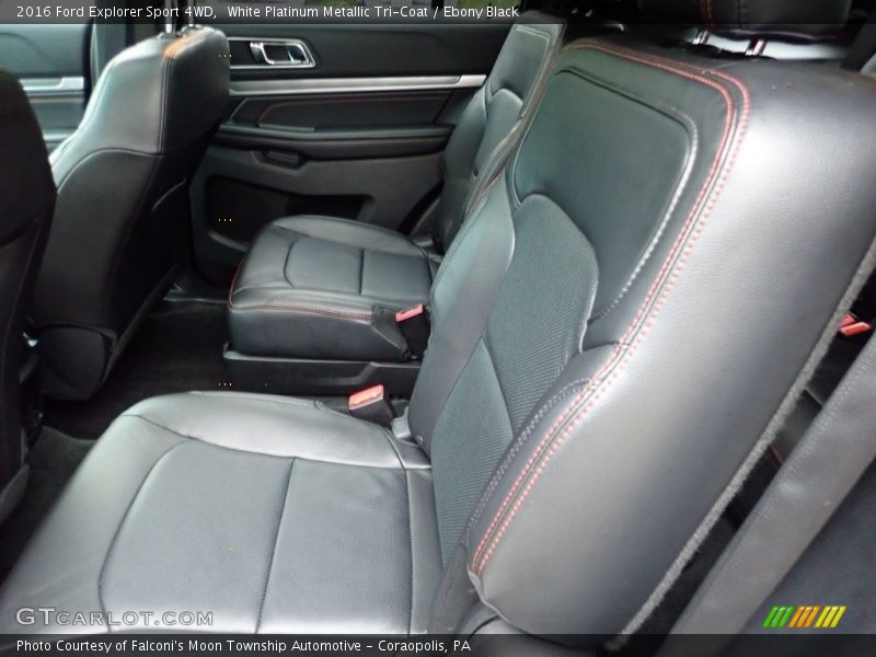 White Platinum Metallic Tri-Coat / Ebony Black 2016 Ford Explorer Sport 4WD