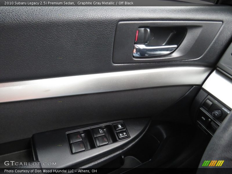 Graphite Gray Metallic / Off Black 2010 Subaru Legacy 2.5i Premium Sedan