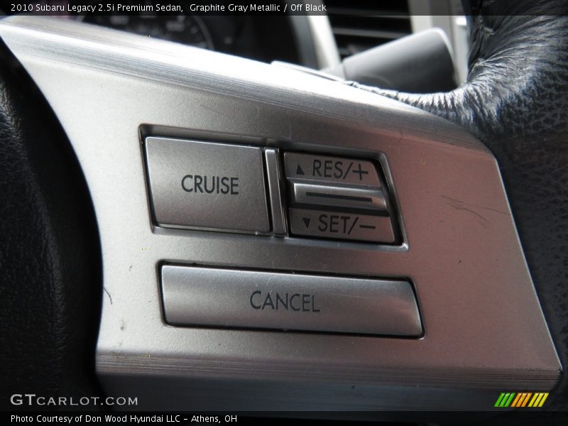 Graphite Gray Metallic / Off Black 2010 Subaru Legacy 2.5i Premium Sedan