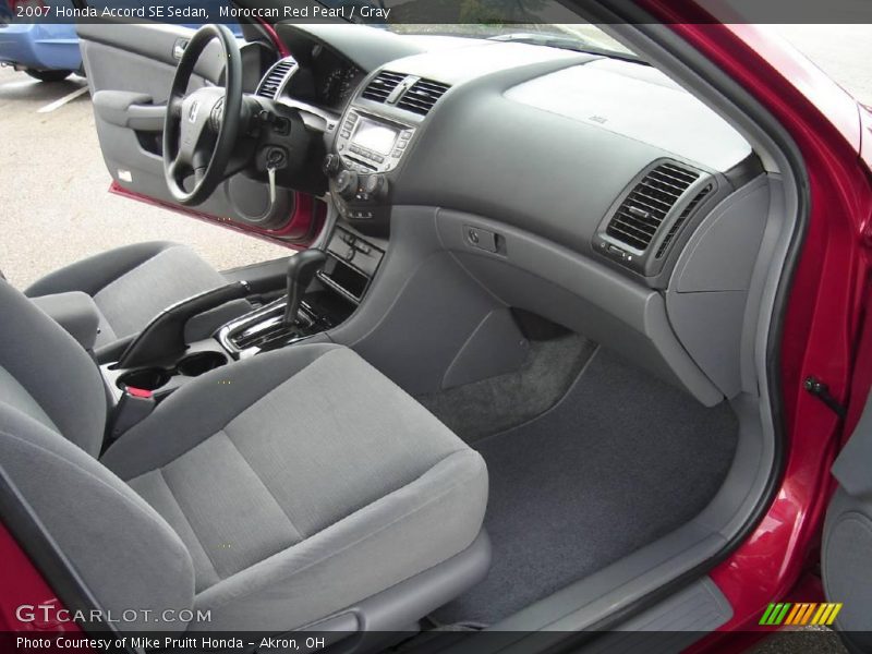 Moroccan Red Pearl / Gray 2007 Honda Accord SE Sedan