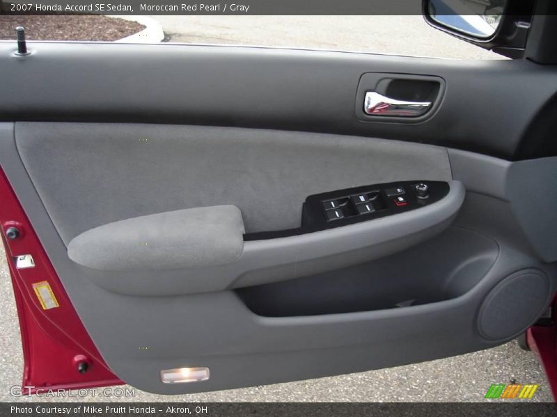 Moroccan Red Pearl / Gray 2007 Honda Accord SE Sedan
