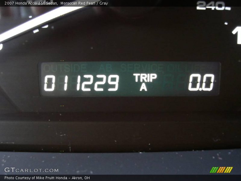 Moroccan Red Pearl / Gray 2007 Honda Accord SE Sedan