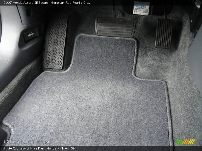 Moroccan Red Pearl / Gray 2007 Honda Accord SE Sedan