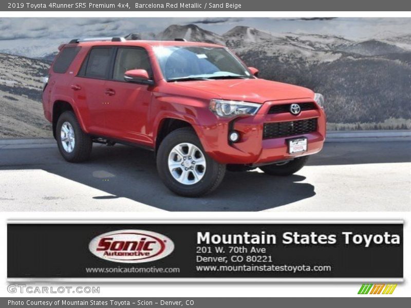 Barcelona Red Metallic / Sand Beige 2019 Toyota 4Runner SR5 Premium 4x4