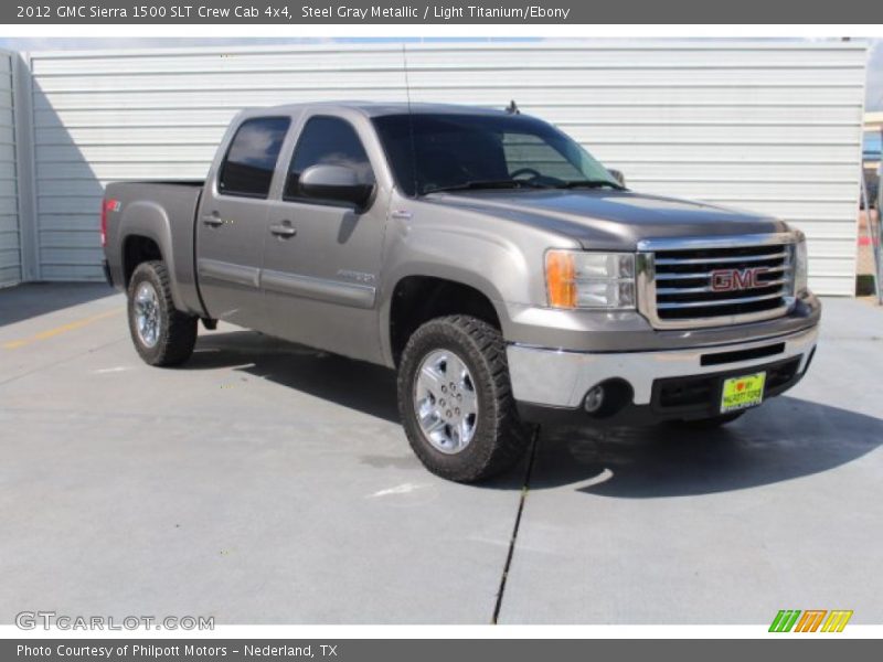 Steel Gray Metallic / Light Titanium/Ebony 2012 GMC Sierra 1500 SLT Crew Cab 4x4