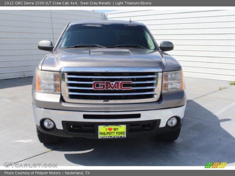 Steel Gray Metallic / Light Titanium/Ebony 2012 GMC Sierra 1500 SLT Crew Cab 4x4