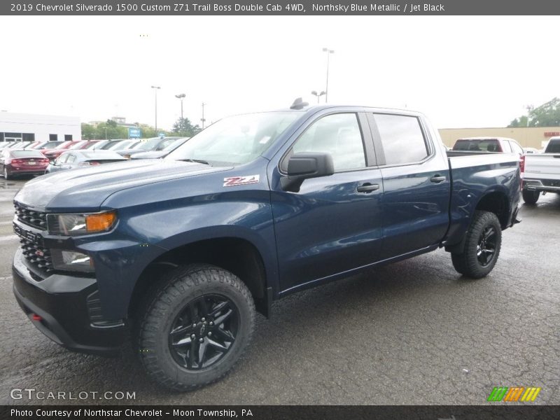 Northsky Blue Metallic / Jet Black 2019 Chevrolet Silverado 1500 Custom Z71 Trail Boss Double Cab 4WD