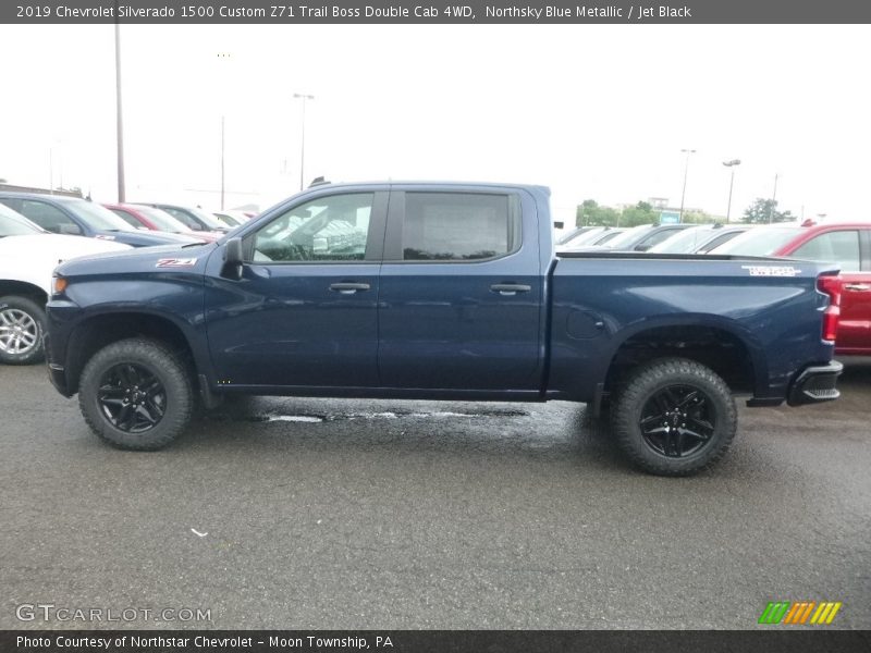 Northsky Blue Metallic / Jet Black 2019 Chevrolet Silverado 1500 Custom Z71 Trail Boss Double Cab 4WD