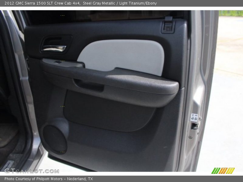 Steel Gray Metallic / Light Titanium/Ebony 2012 GMC Sierra 1500 SLT Crew Cab 4x4