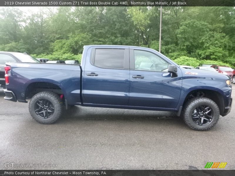 Northsky Blue Metallic / Jet Black 2019 Chevrolet Silverado 1500 Custom Z71 Trail Boss Double Cab 4WD