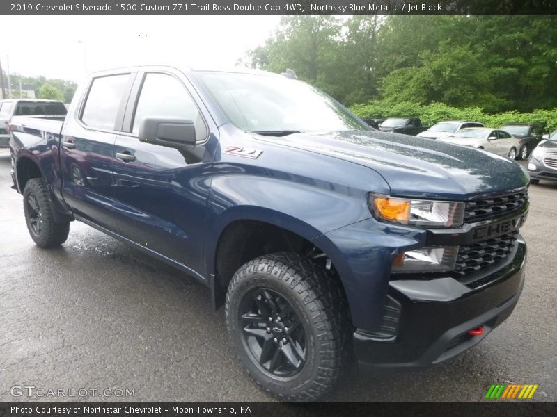 Northsky Blue Metallic / Jet Black 2019 Chevrolet Silverado 1500 Custom Z71 Trail Boss Double Cab 4WD