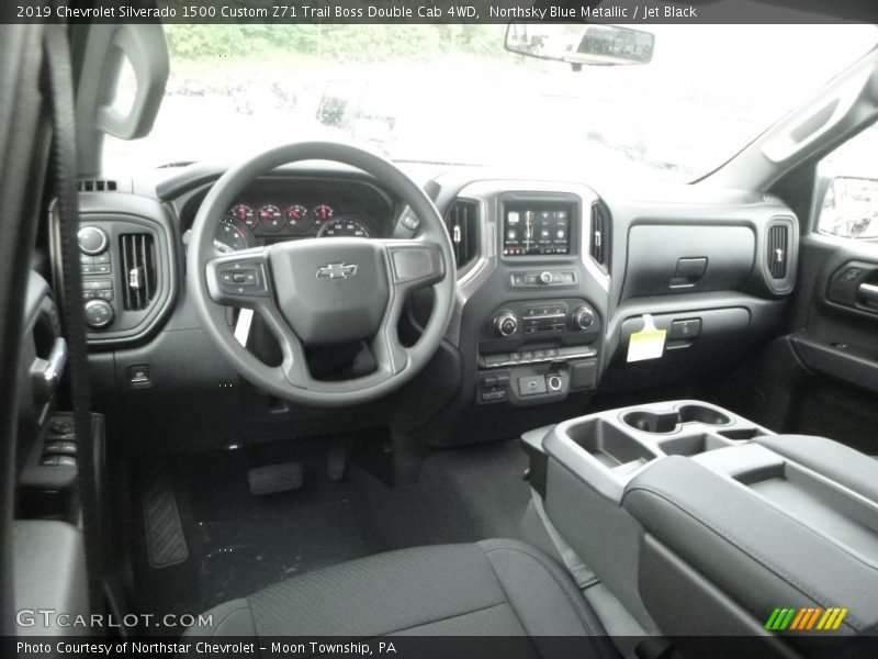 Northsky Blue Metallic / Jet Black 2019 Chevrolet Silverado 1500 Custom Z71 Trail Boss Double Cab 4WD