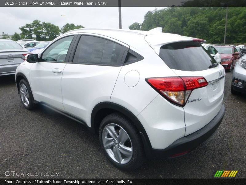 Platinum White Pearl / Gray 2019 Honda HR-V EX AWD