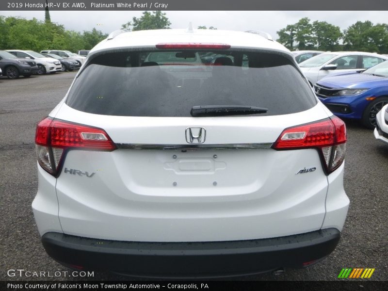 Platinum White Pearl / Gray 2019 Honda HR-V EX AWD