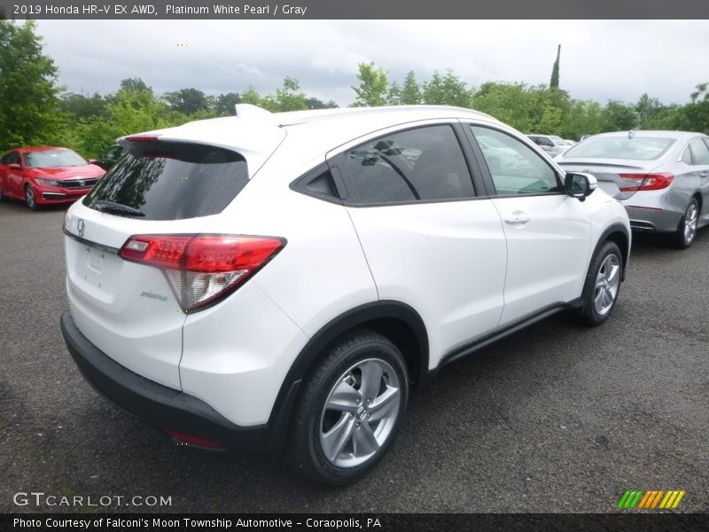 Platinum White Pearl / Gray 2019 Honda HR-V EX AWD