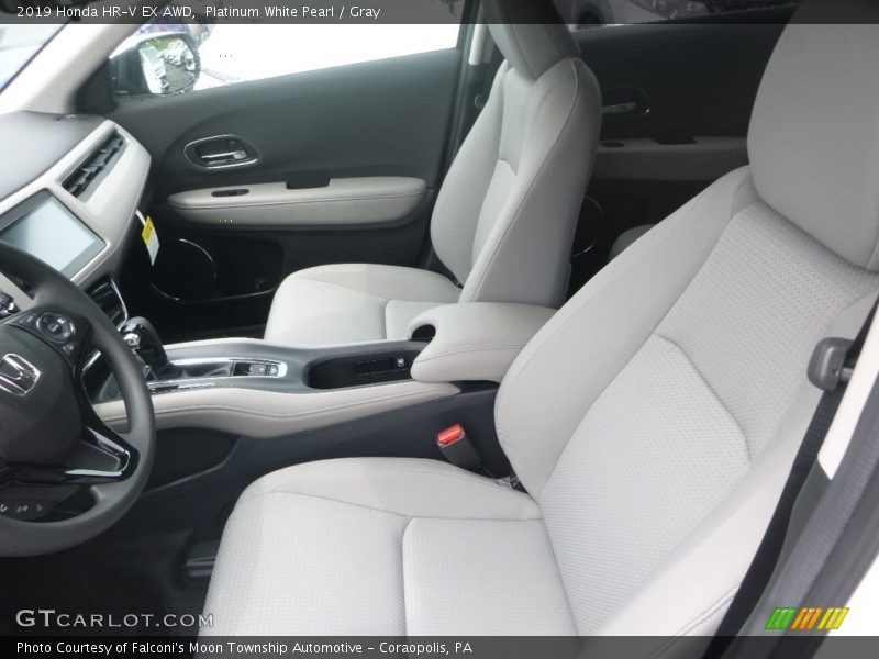 Platinum White Pearl / Gray 2019 Honda HR-V EX AWD