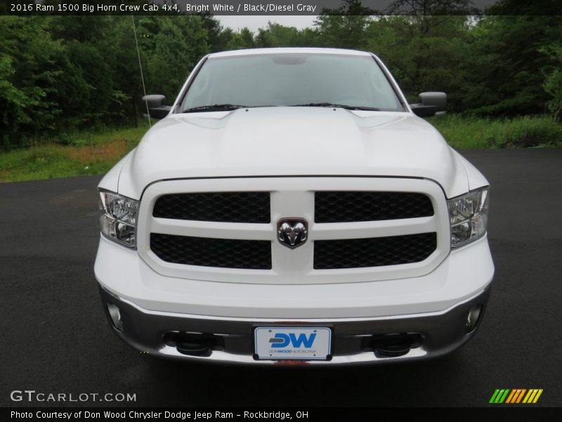 Bright White / Black/Diesel Gray 2016 Ram 1500 Big Horn Crew Cab 4x4