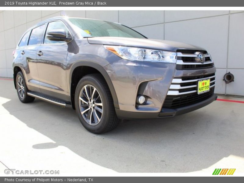 Predawn Gray Mica / Black 2019 Toyota Highlander XLE
