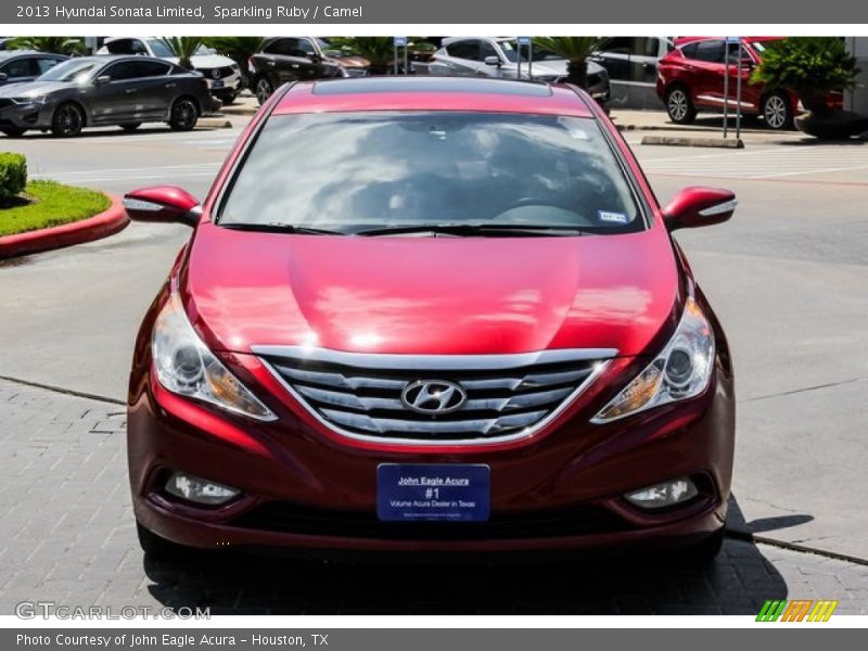 Sparkling Ruby / Camel 2013 Hyundai Sonata Limited