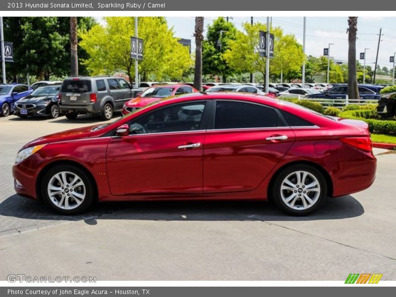 Sparkling Ruby / Camel 2013 Hyundai Sonata Limited