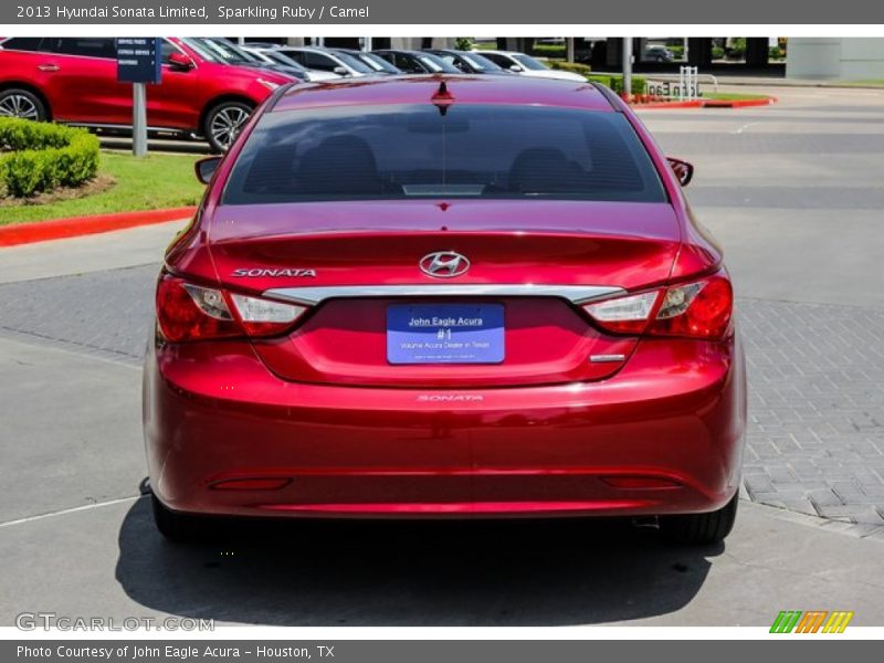 Sparkling Ruby / Camel 2013 Hyundai Sonata Limited