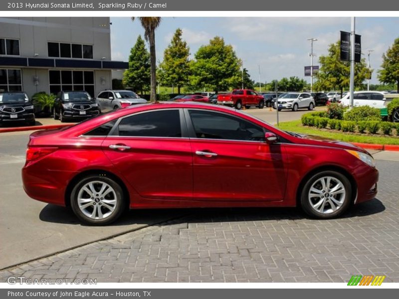 Sparkling Ruby / Camel 2013 Hyundai Sonata Limited