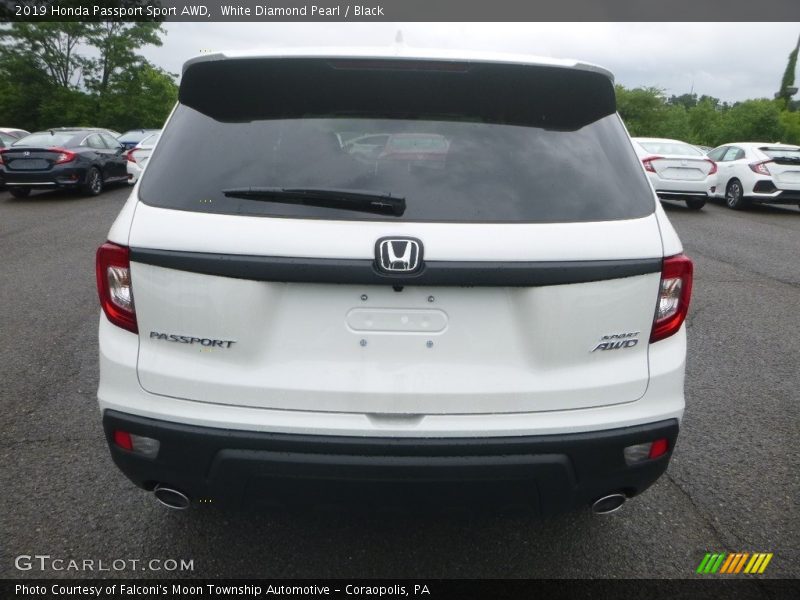 White Diamond Pearl / Black 2019 Honda Passport Sport AWD