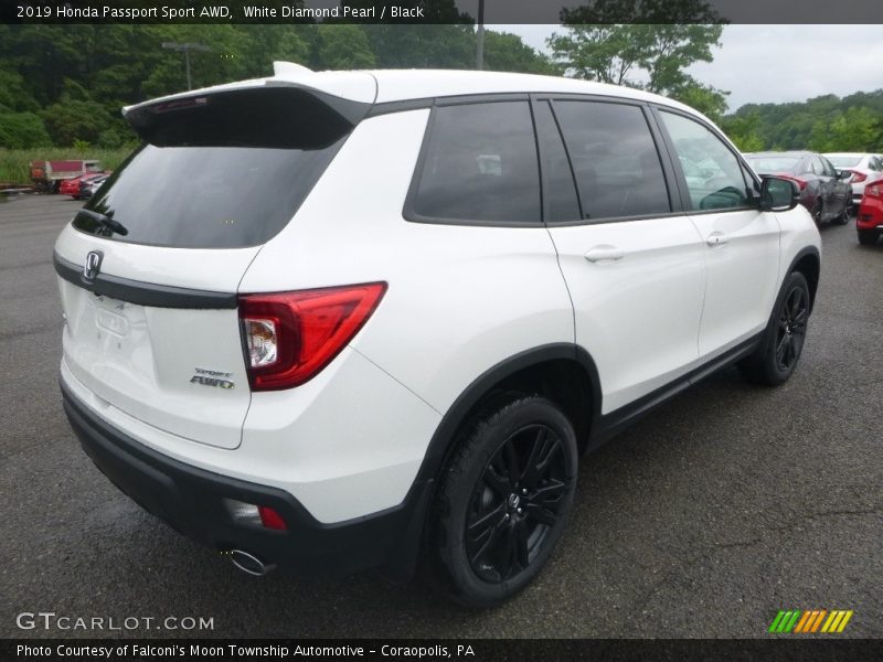White Diamond Pearl / Black 2019 Honda Passport Sport AWD