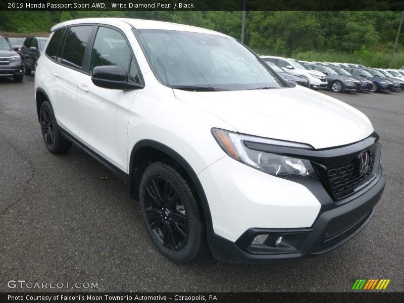 White Diamond Pearl / Black 2019 Honda Passport Sport AWD