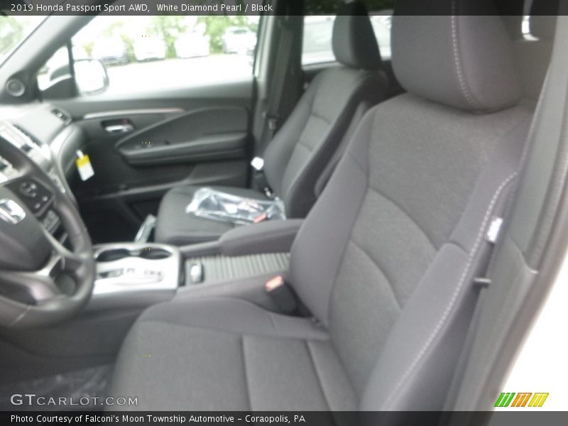 White Diamond Pearl / Black 2019 Honda Passport Sport AWD
