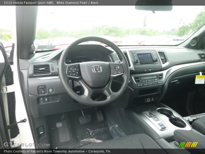 White Diamond Pearl / Black 2019 Honda Passport Sport AWD