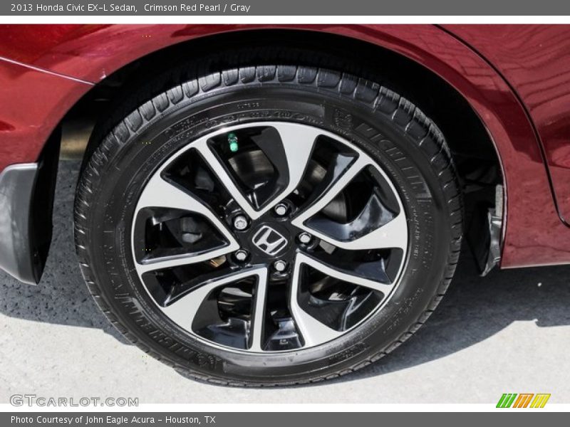 Crimson Red Pearl / Gray 2013 Honda Civic EX-L Sedan
