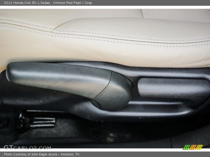 Crimson Red Pearl / Gray 2013 Honda Civic EX-L Sedan