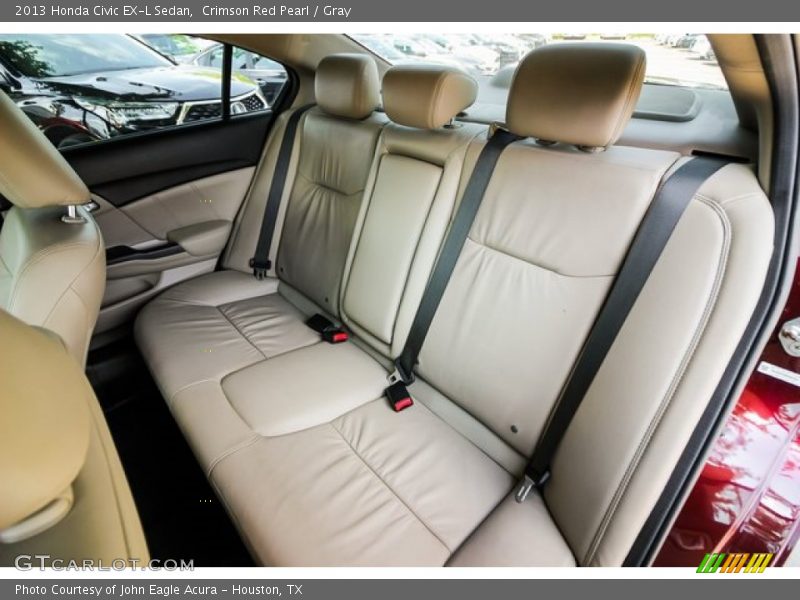 Crimson Red Pearl / Gray 2013 Honda Civic EX-L Sedan
