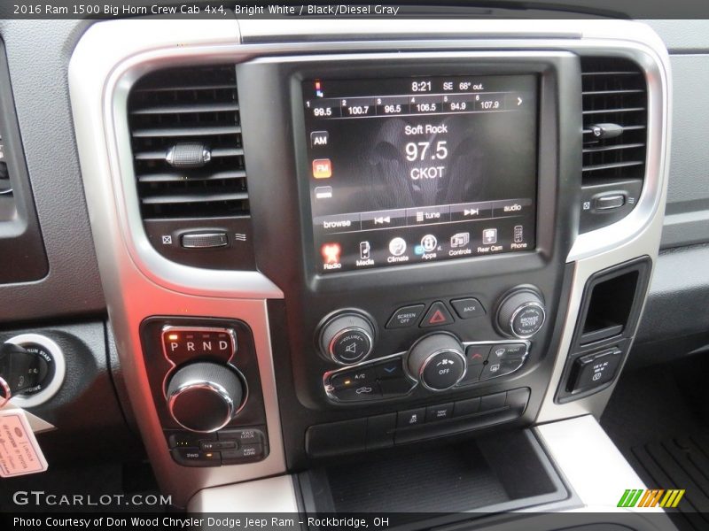 Bright White / Black/Diesel Gray 2016 Ram 1500 Big Horn Crew Cab 4x4