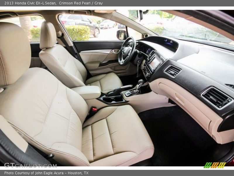 Crimson Red Pearl / Gray 2013 Honda Civic EX-L Sedan