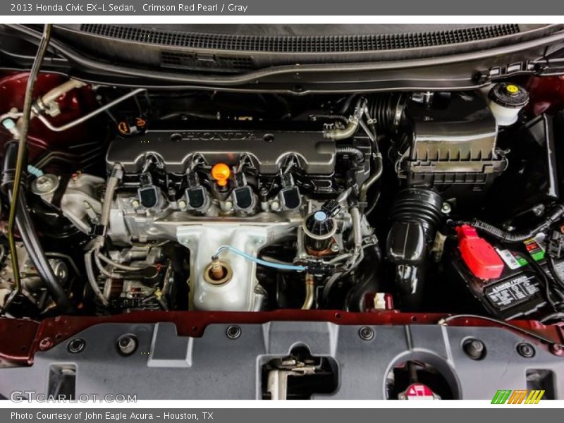 Crimson Red Pearl / Gray 2013 Honda Civic EX-L Sedan