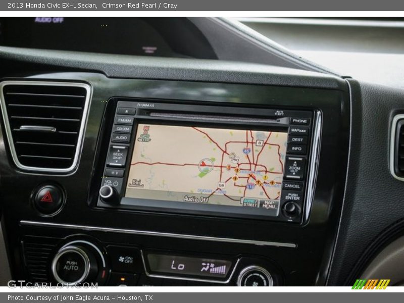 Crimson Red Pearl / Gray 2013 Honda Civic EX-L Sedan
