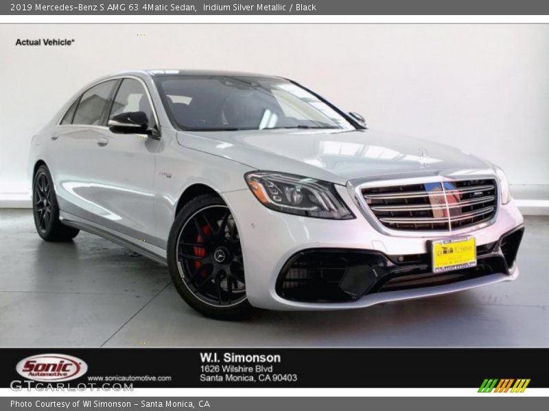 Iridium Silver Metallic / Black 2019 Mercedes-Benz S AMG 63 4Matic Sedan