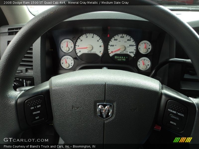 Mineral Gray Metallic / Medium Slate Gray 2008 Dodge Ram 1500 ST Quad Cab 4x4